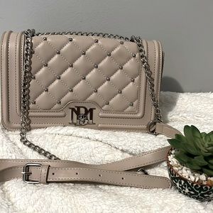 Badgley Mischka Taupe Crossbody Bag